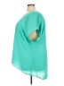 Lane Bryant 100% Polyester Teal Short Sleeve Blouse Size 26 - 28 Plus - photo 5
