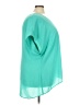 Lane Bryant 100% Polyester Teal Short Sleeve Blouse Size 26 - 28 Plus - photo 4