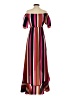 VICI 100% Polyester Stripes Burgundy Casual Dress Size XS - photo 2