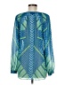 Hale Bob 100% Polyester Blue Long Sleeve Blouse Size M - photo 2