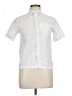 Zara Stripes White Short Sleeve Button-Down Shirt Size 10 - photo 1