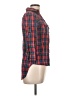 Bongo Plaid Red 3/4 Sleeve Button-Down Shirt Size L - photo 4
