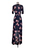 Express 100% Rayon Floral Multi Color Blue Casual Dress Size S (petite) - photo 2