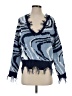 Just Polly 100% Acrylic Tie-dye Blue Pullover Sweater Size S - photo 1