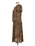 Connected Apparel 100% Polyester Animal Print Brown Casual Dress Size 10 - photo 5