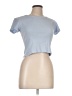 Caution to the Wind Blue Short Sleeve Top Size L - photo 4
