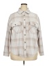 Ultra Flirt Plaid Tan Long Sleeve Button-Down Shirt Size 2X - photo 1