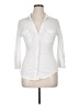James Perse White 3/4 Sleeve Button-Down Shirt Size XL (4) - photo 1