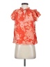 1.State 100% Polyester Orange Short Sleeve Blouse Size XXS - photo 1