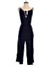 Aqua 100% Rayon Solid Blue Jumpsuit Size M - photo 1