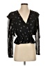 WAYF 100% Polyester Black 3/4 Sleeve Blouse Size S - photo 1