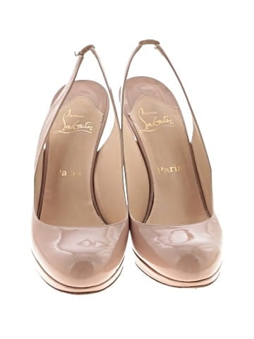 Christian Louboutin Leather Round Toe Singback Pumps 120mm (view 2)