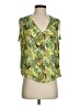 Assorted Brands 100% Rayon Green Yellow Sleeveless Blouse Size S (estimated) - photo 1