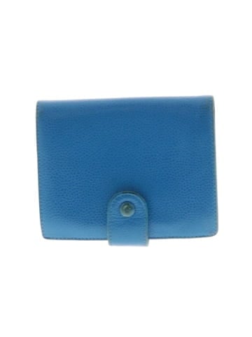 Chanel Mark Caviar 1996-1997 Bifold Wallet Leather Blue (view 1)