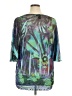 Lane Bryant 100% Polyester Teal 3/4 Sleeve Blouse Size 14 - 16 Plus - photo 2