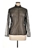 DKNY Metallic Silver Long Sleeve Blouse Size XL - photo 1