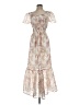 Solitaire 100% Polyester Floral Ivory Casual Dress Size S - photo 1