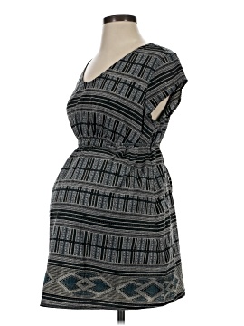 white christmas dresses Amanda Striped Maternity Nursing Friendly Dress Final Sale 2X / Navy main image 1