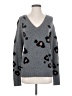 360 Cashmere Hearts Gray Wool Pullover Sweater Size S - photo 1