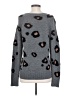 360 Cashmere Hearts Gray Wool Pullover Sweater Size S - photo 2