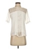 Bibi 100% Rayon Ivory Short Sleeve Blouse Size S - photo 1
