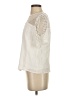 Bibi 100% Rayon Ivory Short Sleeve Blouse Size S - photo 5