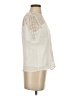 Bibi 100% Rayon Ivory Short Sleeve Blouse Size S - photo 4