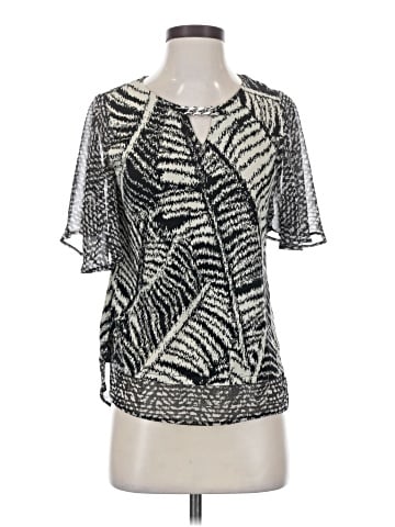 JM Collection Short Sleeve Blouse (view 1)
