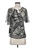 JM Collection Silver Short Sleeve Blouse Size S (petite) - photo 1