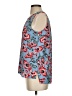 C&E Lifestyle Floral Blue Sleeveless Blouse Size S - photo 5