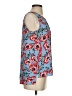 C&E Lifestyle Floral Blue Sleeveless Blouse Size S - photo 4