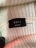VICI 100% Acrylic Color Block Ivory Turtleneck Sweater Size M - photo 7