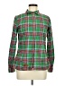 Woolrich 100% Cotton Plaid Green Long Sleeve Button-Down Shirt Size M - photo 1