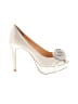 Pour La Victoire Ivory Gray Heels Size 9 1/2 - photo 1