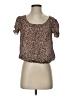 Max Edition Brown Short Sleeve Blouse Size S - photo 1