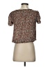 Max Edition Brown Short Sleeve Blouse Size S - photo 2
