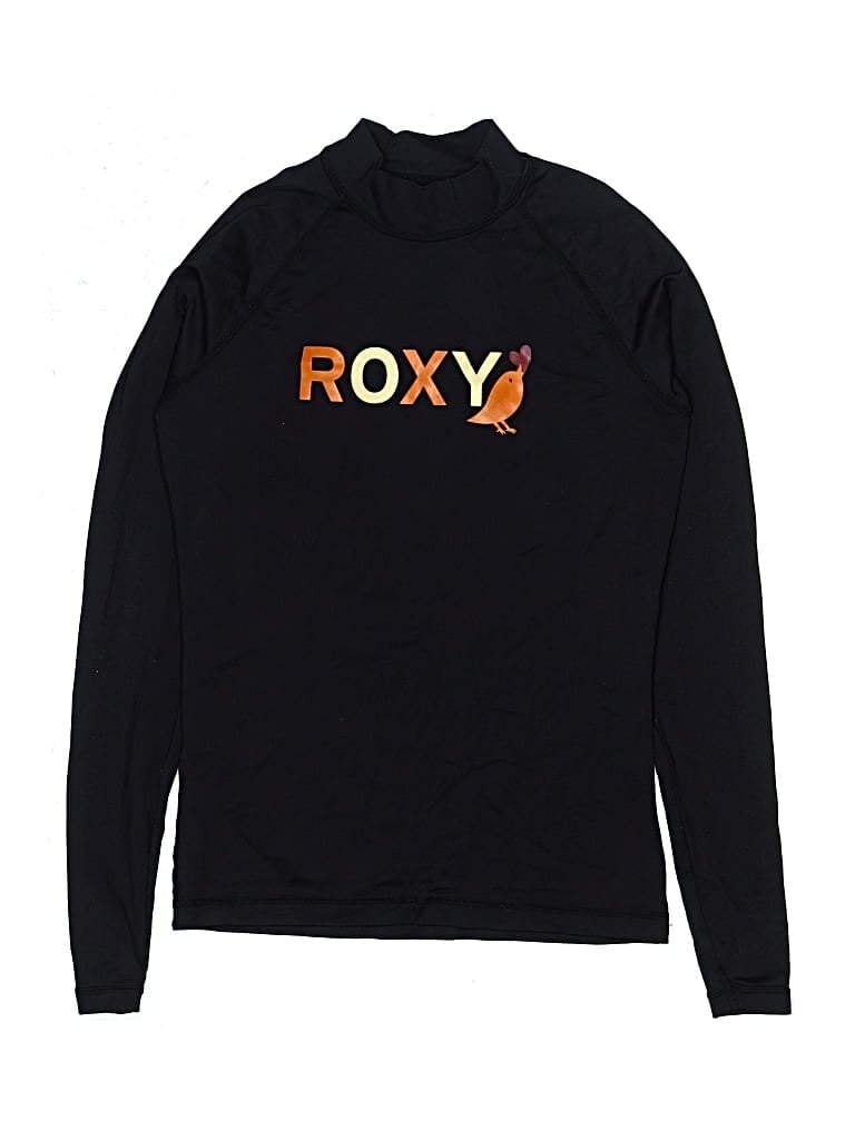 Pre-owned Roxy Kids' Rash Guard In Black