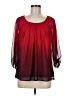 Sara Michelle 100% Polyester Red 3/4 Sleeve Blouse Size M - photo 1