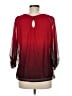 Sara Michelle 100% Polyester Red 3/4 Sleeve Blouse Size M - photo 2