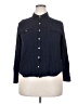 Universal Thread 100% Rayon Houndstooth Blue Long Sleeve Button-Down Shirt Size XXL - photo 1
