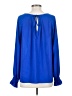 Banana Republic 100% Polyester Blue Long Sleeve Blouse Size S - photo 2