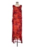 Sacred Threads 100% Rayon Tie-dye Red Cocktail Dress Size M - photo 1