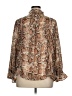 Dear John 100% Polyester Animal Print Brown Long Sleeve Blouse Size XL - photo 2