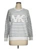 MICHAEL Michael Kors Stripes Silver Sweatshirt Size XL - photo 1