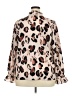 ELOQUII 100% Polyester Animal Print Brown Long Sleeve Blouse Size 18 - photo 2