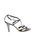 Antonio Melani 100% Leather Silver Black Heels Size 8 1/2 - photo 1