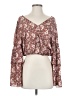 Peach Love 100% Polyester Brown Long Sleeve Blouse Size S - photo 1