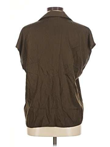 Vince. Short Sleeve Silk Top (view 2)
