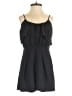 Aqua 100% Polyester Solid Black Romper Size XS - photo 1