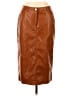 Lulus Brown Faux Leather Skirt Size L - photo 1